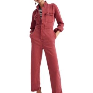 Madewell Garment-dyed Denim Slim Coverall Jumpsuit